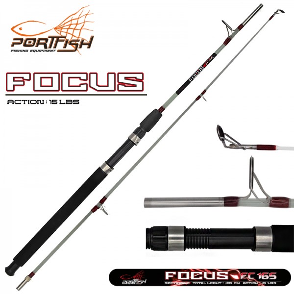 Portfish Focus 135 cm Vidalı Dolgu Tekne Kamışı 15 lbs