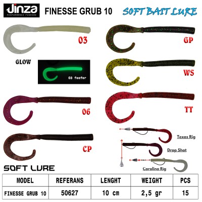 Jinza Hawk Finesse Grub 100...