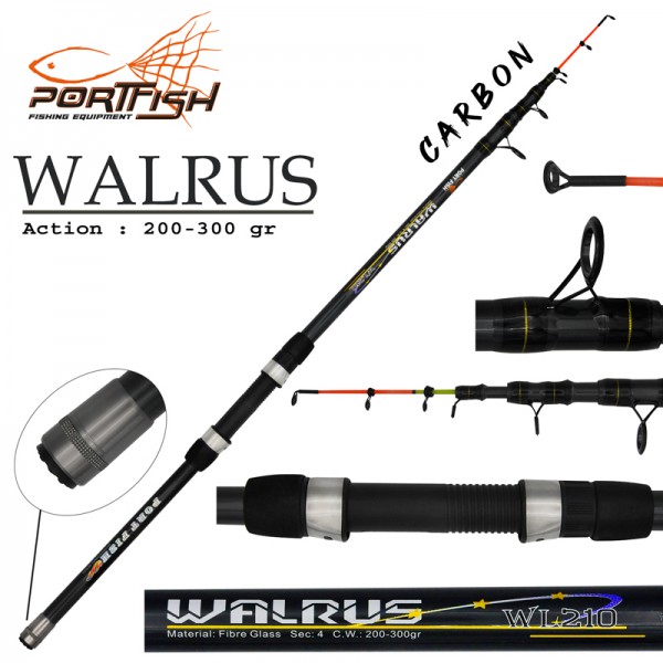 Portfish Walrus Teleskopik Tekne Kamışı 165 cm 100-200 gr
