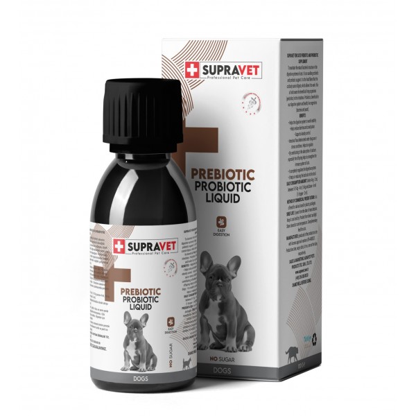Supravet Sıvı Probiyotik, Köpek Bağışıklık Güçlendirici Probiyotik + Prebiyotik Takviyesi 100 Ml